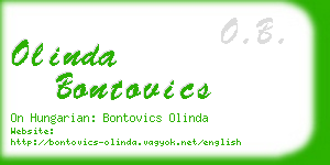 olinda bontovics business card